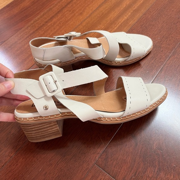 Pikolinos White Strappy Heeled Leather Sandals Open Toe Women's Size 42 - Picture 7 of 10